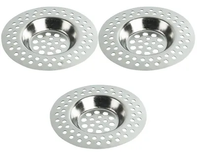 Produktbild von Spirella Abflusssieb Haarfangsieb Edelstahl rostfrei Ø 7cm Haarsieb 3er Set