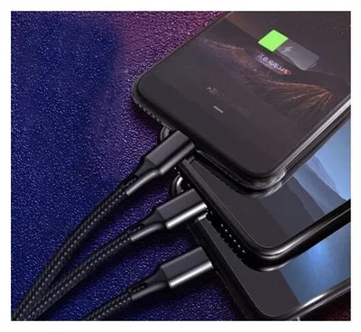 Produktbild von 3in1 USB-Ladekabel 1,2 m Schnellladefunktion 3.0 robust