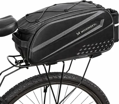 Immagine prodotto di Borsa portapacchi per bicicletta Wozinsky da 14 l con tasche laterali espandibili