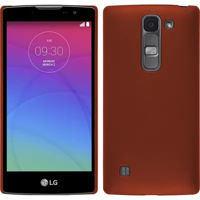 Produktbild von PhoneNatic Case kompatibel mit LG Spirit - Hülle rot gummiert Hard-case + 2 Schutzfolien