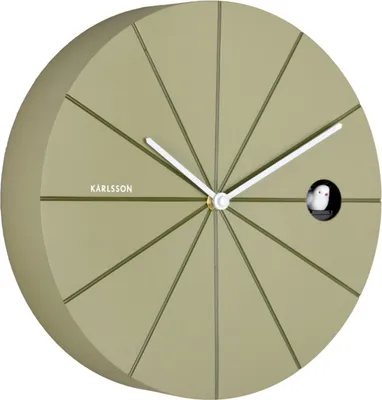 Produktbild von Karlsson - Wanduhr Destacado Cuckoo - Grün - 28x28x28cm