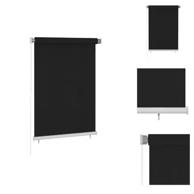 Produktbild von vidaXL Außenrollo 100x140 cm Schwarz - Jalousien & Rollos