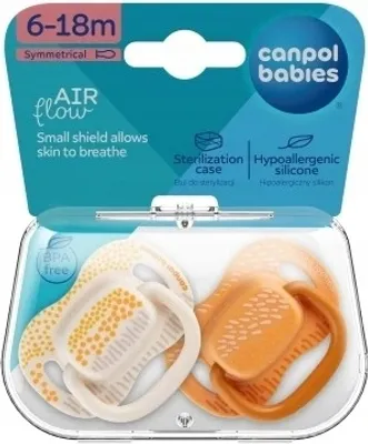 Zdjęcie produktu dla Canpol Smoczek uspokajajcy, symetryczny, silikonowy, mountains ty 34/931 6-18m, 2 sztuki