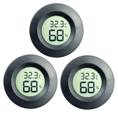 Obrázok produktu pre Hygrometer, teplomer, LCD digitálny merač vlhkosti pre zvlhčovače vzduchu a ďalšie (3 kusy)