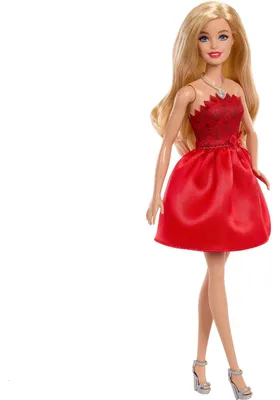 Produktbild von Barbie Rubinrote Barbie-Party-Modepuppe zum 80. Jubiläum in einem
