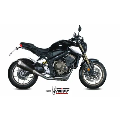 Produktbild von Mivv SPORT Schalldämpfer DELTA RACE Komplettanlage 4x2x1 Steel Black für HONDA CB 650 R BJ 2019 >