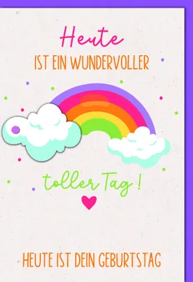 Produktbild von Geburtstag - Glückwunschkarte im Format 11,5 x 17 cm mit Umschlag