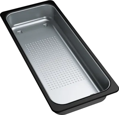 Zdjęcie produktu dla Akcesoria Franke - Taca ociekowa do zlewozmywaków, 181x431x59 mm, stal nierdzewna/czarne tworzywo sztuczne 112.0520.497