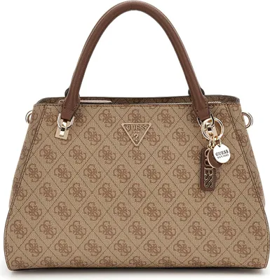 Produktbild von GUESS HWBG9672070 NOELLE II LUXURY SATCHEL Woman Schultertasche latte logo brown