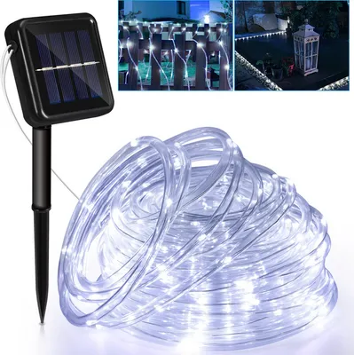 Produktbild von Yakimz Solar Lichtschlauch LED Lichterschlauch Lichterkette Außen Lichternetz Kaltweiß 10M