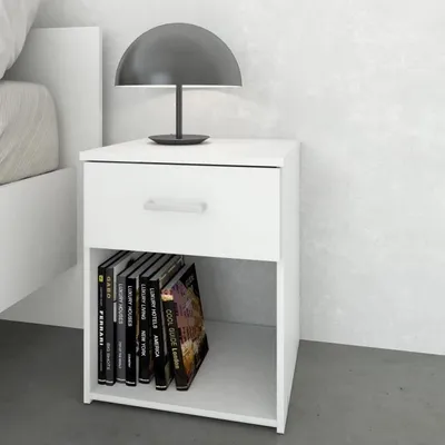Produktbild von Nachtkommode - Weiß 35,95x37,6x47,5h cm