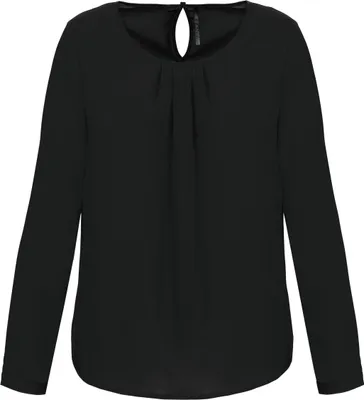 Produktbild von Kariban Langarm-Kreppbluse für Damen