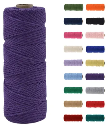 Makramee-Garn 3 mm x 100 m, Aubergine, Baumwolle