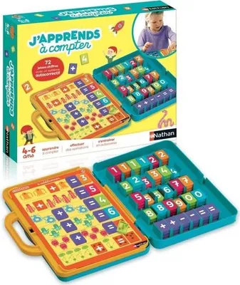 Zdjęcie produktu dla Gra Edukacyjna NATHAN J'apprends à Compter, Nauka Liczb, Dodawanie, Odejmowanie, Liczby od 1 do 12