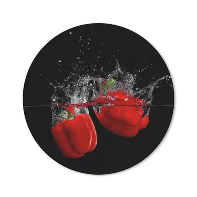 Produktbild von MuchoWow® Mauspad Mousepad Paprika - Gemüse - Stilleben - Wasser - Rot 50x50 cm - Mousepads - Maus Mat - Pad - Mausunterlage - Vinyl