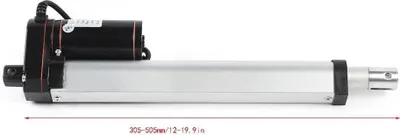 Obrázok produktu pre Lineárny pohon – elektrický zdvihový motor – 24 V DC, 1500 N, zdvih 200 mm, 5 mm/s, IP54, 3 A – strieborný