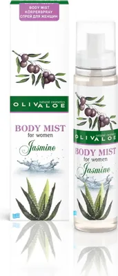 Produktbild von OLIVALOE 00117 - BODY MIST - Körperspray 'Jasmin' für Frauen 130ml, Naturkosmetik