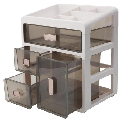 Produktbild von Medikamentenaufbewahrungsbox 4-lagig - Aufbewahrungscontainer - Organizer - Schreibtischschublade - Haushaltsartikel - Für Make-up und Büromaterial - Aufbewahrungsbox