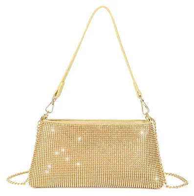 Immagine prodotto di Omgoods - Pochette da sera scintillante per donna, portafoglio con strass