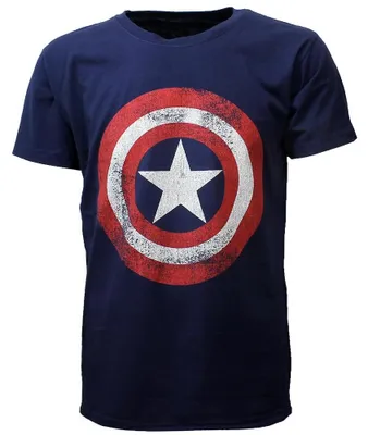 Produktbild von Marvel Comics Captain America Distorted Shield T-Shirt - S