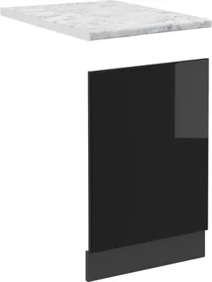 Produktbild von Frontblende Vicco R-Line Schwarz Hochglanz 45 cm , AP Marmor, Model 46840