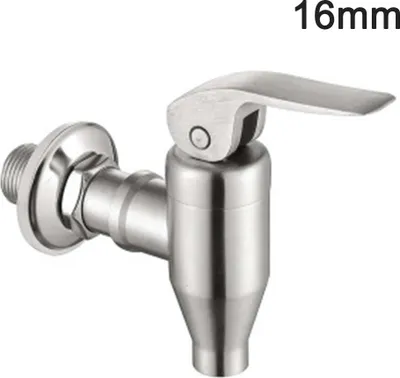 Obrázek produktu pro Nerezový kohoutek na víno, 1 kus, průměr 16 mm, stoupání závitu 1,25 mm, pro dávkovače vinných sudů, kávy a džusů