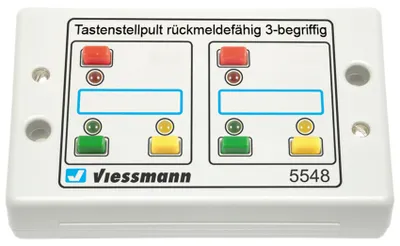 Produktbild von Viessmann 5548 - Tasten-Stellpult, rückmeldefähig, 3-begriffig  - Neu