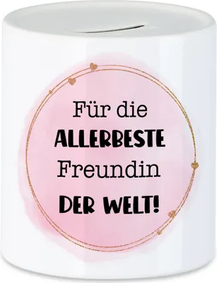 Produktbild von Für die allerbeste Freundin der Welt Spardose Geschenkidee Geburtstag Weihnachten BFF