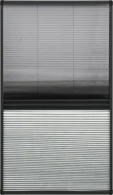 Obrázok produktu pre vidaXL sieťka proti hmyzu plisovaná na okná hliník 80x160 cm so žalúziami