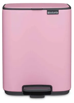 Image de Brabantia Bo, 7 l, rectangulaire, acier, rose, plastique, à pédale