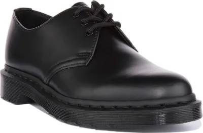 Produktbild von Dr Martens 1461 Mono Smooth 3 Ösen Schnürung Leder Schuhe Alle Schwarz – undefined / Alles schwarz