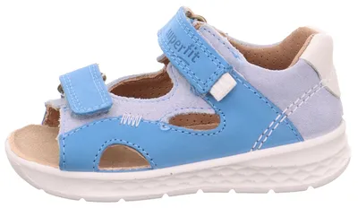 Produktbild von Superfit Jungen Sandale aus blauem Rauleder mit Klettverschluss, Größe 21