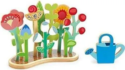 Produktbild von Tender Leaf 7508363 - Blumenbeet, Holz, Steck-Holzpflanzen, 12-teilig