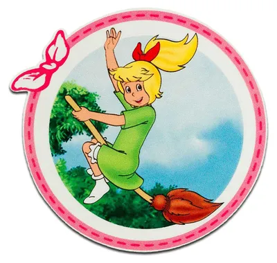 Produktbild von Mono-Quick Bibi Blocksberg Kartoffelbrei - Aufnäher, Bügelbild, Aufbügler, Applikationen, Patches, Flicken, zum aufbügeln, Größe: 7 x 7 cm