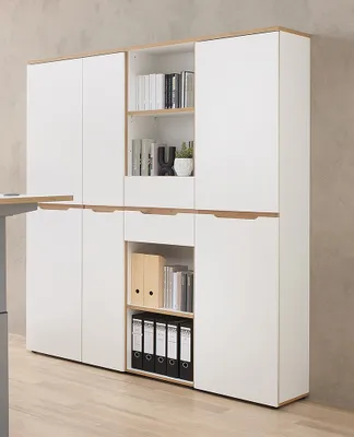 Produktbild von Aktenschrank Set 3-teilig MANRESA-36-WHITE in weiß