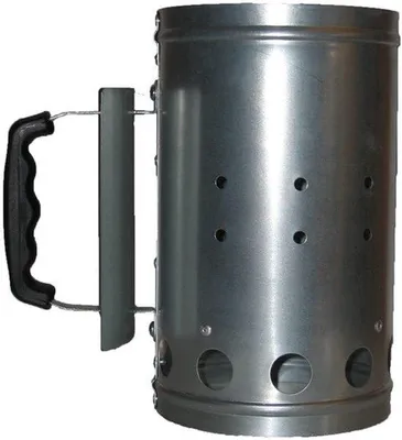 Produktbild von Kohlenfeuerzeug, Schornsteinstarter, Grillgrillfeuerzeug, Grillstarter, Grillkohleofenfeuerzeug, Holzkohlestarter (silber)