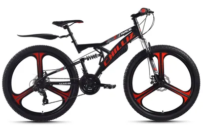 Produktbild von CHILLIZ Mountainbike Fully 26 Zoll MAG.01 schwarz-rot Rahmenhöhe 42 cm 21 Gänge Mag wheel mech. Scheibenbremse
