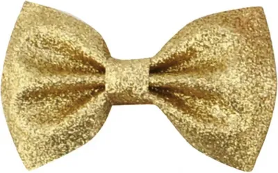 Produktbild von CHPN – Haarspange mit Schleife – Glitzerschleife für Haare – Glitzer-Haarnadel – Goldfarbene Haarnadel mit stilvoller Schleife – Haarspange – Weihnachtshaarnadel