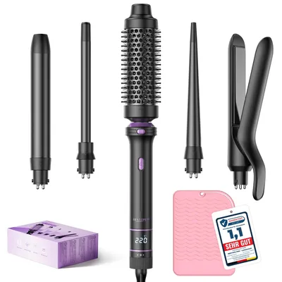 Produktbild von BESTOPE PRO Lockenstab, 5 in 1 Lockenstäbe Set mit Glätteisen, Thermobürste, 3 K