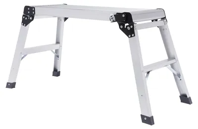 Produktbild von Arbeitsplattform Leiter - Klappbare Arbeitstritt Plattform - Aluminium - Tragkraft 150 kg - Rutschfest - 108×41×50 cm