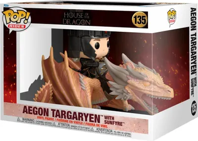Immagine prodotto di Figura POP di Aegon Targaryen con drago Sunfyre, da collezione