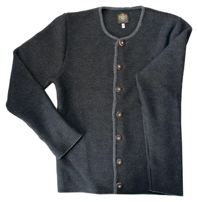 Hammerschmidt Trachten-Strickjacke "Simon" in grau