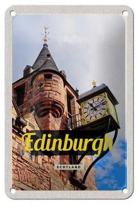 Produktbild von Blechschild Reise 12x18cm Edinburgh Scotland Altstadt Schild