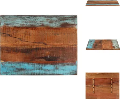 Produktbild von vidaXL Tischplatte Rechteckig 70x90 cm 25-27 mm Altholz Massiv -  Tischplatten