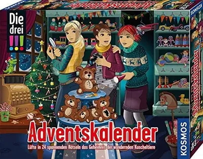Produktbild von Kosmos Die drei !!! - Adventskalender 2020 Löse 24 spannende Rätsel nachts im Spielzeugladen