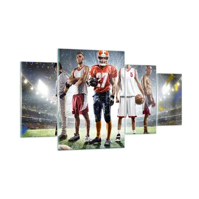 Produktbild von Bilder auf glas - Sport Sportler - 160x90cm - Glasbilder - Wandbilder - Kunstdruck - zum Aufhängen bereit - Wanddekoration aus Glas - Glas Bilder - Wandbild auf Glas - 4 Teile - GDL160x90-3873