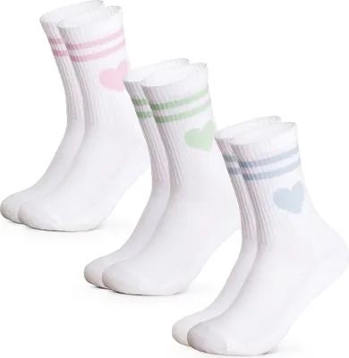 Produktbild von Occulto Damen Herz Tennis Socken 3er Pack (Modell: Venus)
