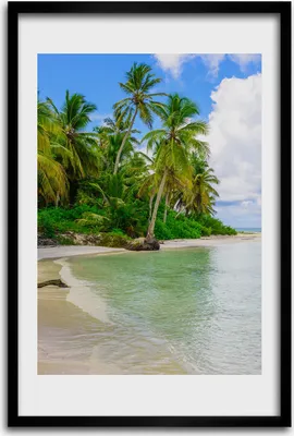Produktbild von Bild - Bilderrahmen - 40 cm x 60 cm - MDF - Rahmen - Wandkunst - Tropischer Strand