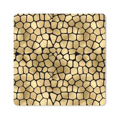 Produktbild von MuchoWow® Mauspad Mousepad Muster - Formen - Gold 20x20 cm - Mousepads - Maus Mat - Pad - Mausunterlage - Desk Mat - Bureauartikeln