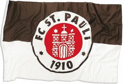 Produktbild von St. Pauli - Logo, Fahne klein braun/weiß/rot, 30 x 40 cm
